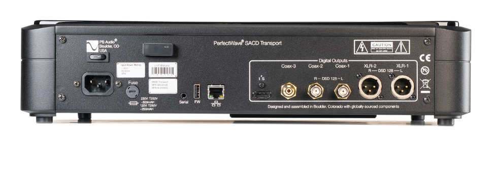 Rear view of the PS Audio PerfectWave SACD Transport