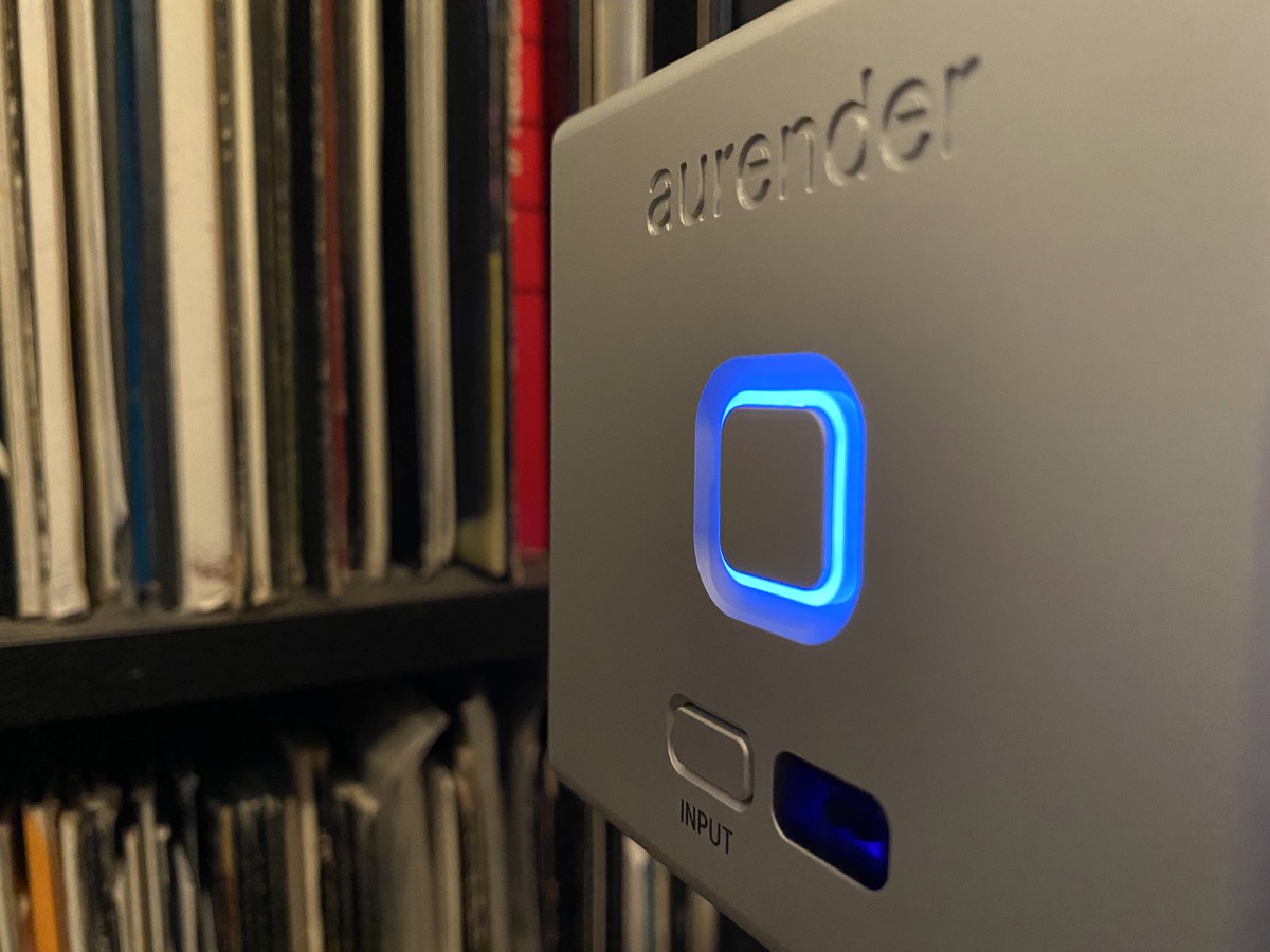 Aurender A22 Music Server power and input buttons